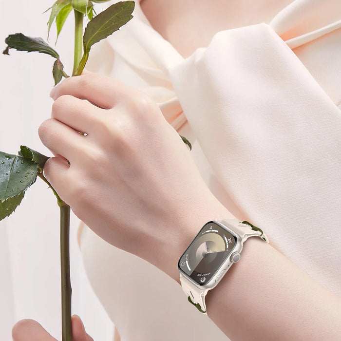Bike Chain Link Silicone Watch Band for Apple Watch Compatible Models 38mm - 49mm On Sale