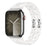 White Bike Chain Link Silicone Watch Band for Apple Watch Compatible Models 38mm - 49mm On Sale