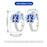 925 Sterling Silver Flower Design Hoop Earrings - Blue Enamel Butterfly Orchid On Sale