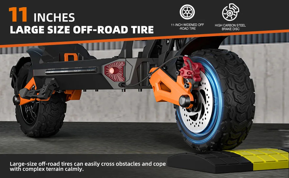 H9 Master 6000W Dual Motor 50mph 60V 30AH 11'' Off Road Tires High-performance Foldable Electric Scooters For Adults On Sale