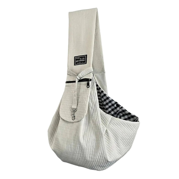 Pet Dog Travel Carrier Crossbody Bag In Light Gray On Sale