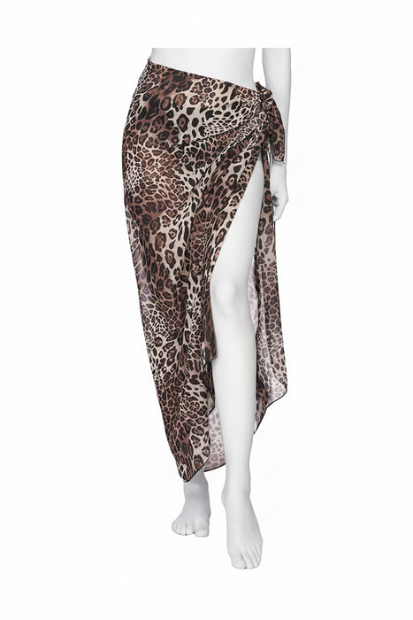 Leopard Beach Bikini Long Sarong Scarf for Swimwear Cover-ups On Sale