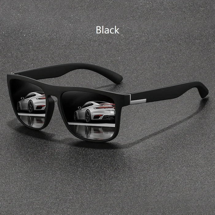 Black Lenses Vintage Style Square Sports Anti-Glare UV400 Sunglasses On Sale