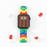 Colourful brick-style resin watch band with matching protective case compatible with Apple Watch 38mm–49mm on sale