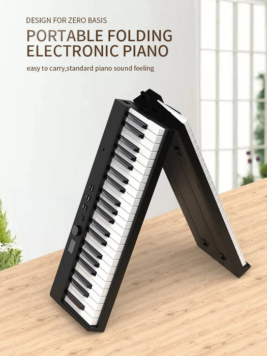 88 Keys Lightweight Portable Folding Digital Piano Full Set With MIDI Sustain Pedal On Sale