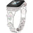 Silver White Cloverleaf Diamond Women Stainless Steel Apple Watch Bracelet For Ultra, 49mm, 46mm, 45mm, 44mm, 42mm, 41mm, 40mm, 38mm On Sale