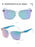 Classic Oval Vintage Style Sports UV400 Transparent Frame Blue Green Lenses Sunglasses On Sale