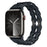 Midnight Black Bike Chain Link Silicone Watch Band for Apple Watch Compatible Models 38mm - 49mm On Sale