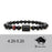 Taurus Black Obsidian Zodiac Constellation Charm Black Onyx Natural Stone Bead Bracelet For Women And Men On Sale