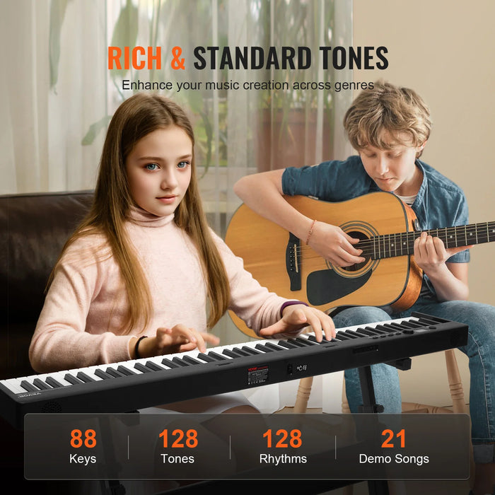 88 Keys Portable Folding Digital Piano Set With Sustain Pedal On Sale