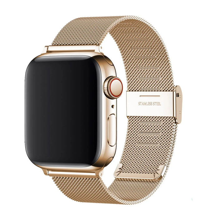 Rose Gold Milanese loop Apple Watch Strap For iWatch Series 9, 8, 7, 6, SE, 5, 4, 3 On Sale