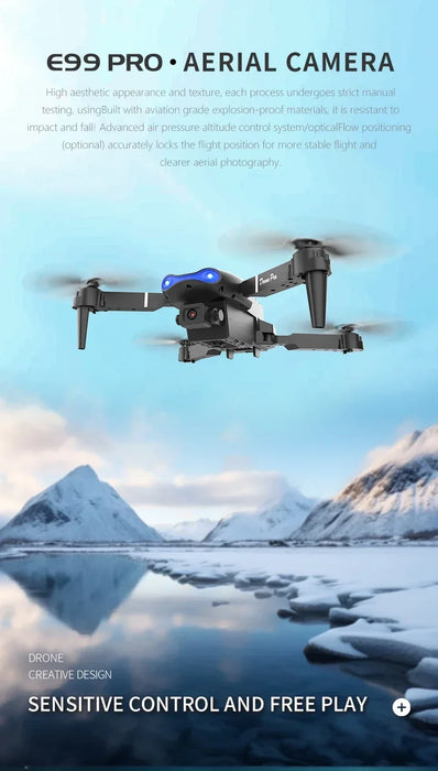 E99 Pro 4K 1080P Wide Angle HD Dual Camera GPS Drone