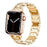 Gold Stainless Steel Rhinestone Watch Band Adjustable Folding Clasp For Apple Watch Series On Sale