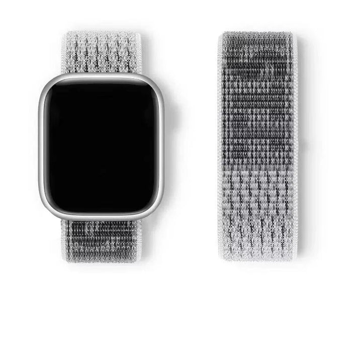 Summit White Black Nylon Watch Straps For Apple Watch 40mm, 41mm, 42mm, 44 mm, 45mm, 46mm, 49mm On Sale