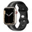 Black Gray Two Color Stripe Designs Silicone Apple Watch Band 38mm, 40mm, 41mm, 42mm, 44mm, 45mm, 46mm, 49mm On Sale