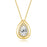 Gold Color 925 Sterling Silver Pear Cut Moissanite Pendant Necklace On Sale