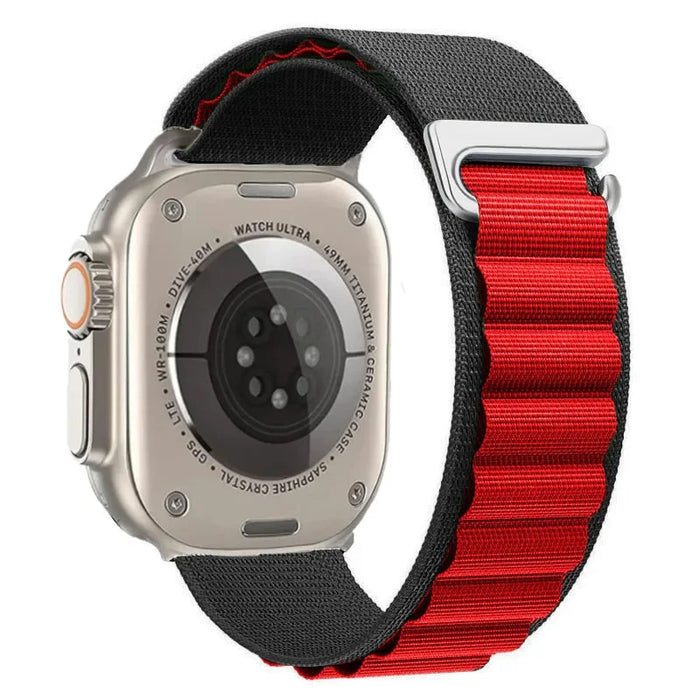 Black Red Alpine Loop Collection For Apple Watch Series On Sale
