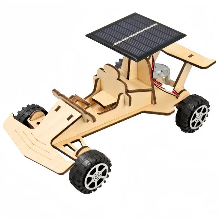 Solar Energy Racing Car DIY Robot Vehicle 3D Wooden Puzzle Kit On Sale