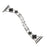Silver Black Cloverleaf Diamond Women Stainless Steel Apple Watch Bracelet For Ultra, 49mm, 46mm, 45mm, 44mm, 42mm, 41mm, 40mm, 38mm On Sale