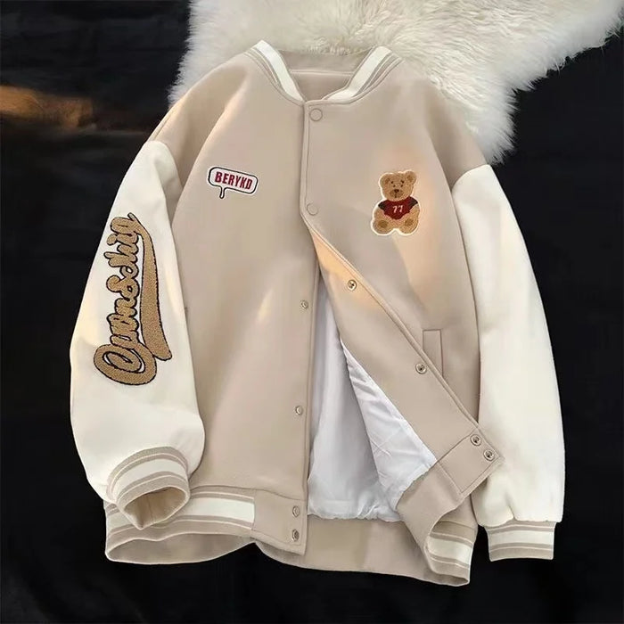 Retro Baseball Jacket couple For Couples On Sale