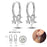Elegant Cross Star Moon 925 Sterling Silver Hoop Earrings On Sale