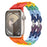 Seven Color Bike Chain Link Silicone Watch Band for Apple Watch Compatible Models 38mm - 49mm On Sale