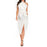 Sexy White Asymmetric One Shoulder Cocktail Party Ruched Dress On Sale