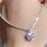Classic VVS1 Moissanite Diamond  Platinum Plated  s925 Sterling Silver Crown Necklaces On Sale