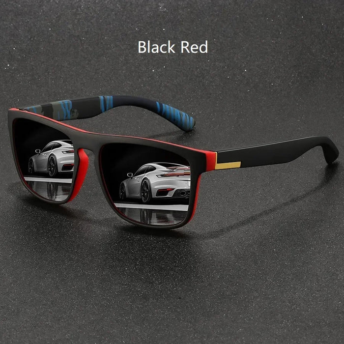 Black Lenses Vintage Style Square Sports Anti-Glare UV400 Sunglasses On Sale