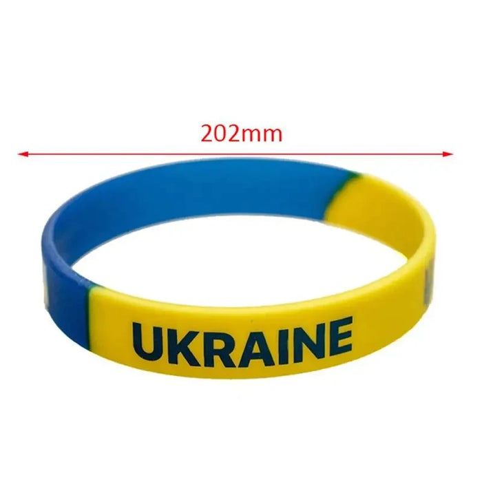 Ukraine Flag Wristband Silicone Bracelets On Sale
