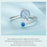 925 Sterling Silver White Gold Plated Blue Opal Planet Open Ring Jewelry On Sale