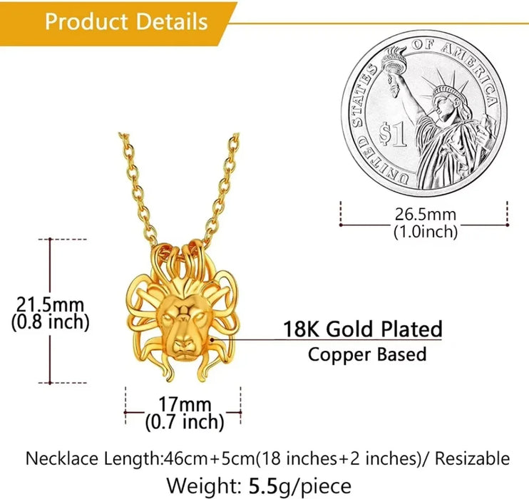 12 Horoscope Zodiac 18K Gold Plated 3D Charm Pendant Necklaces On Sale