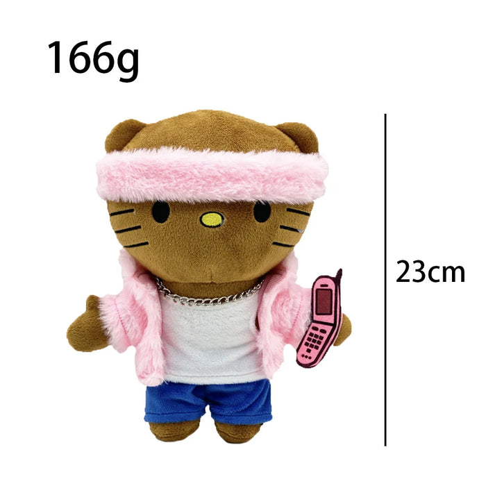 Hello Kitty Rapper Figure Icons Hiphop Fashion Fans Stuffed Soft Plush Toy Dolls Collection On Sale