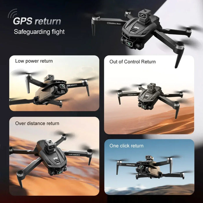 V168 Pro 5G Wifi 8K HD Dual Camera GPS Obstacle Avoidance Brushless Motor Drone On Sale