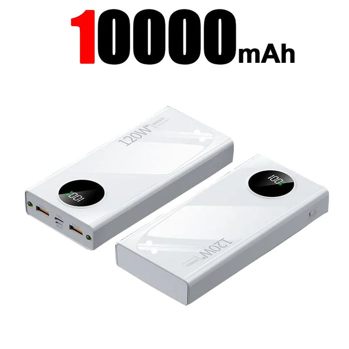 10000 mAh Mini Power Bank Fast Charging 120W Dual USB Ports For Mobile Smart Phones on Sale