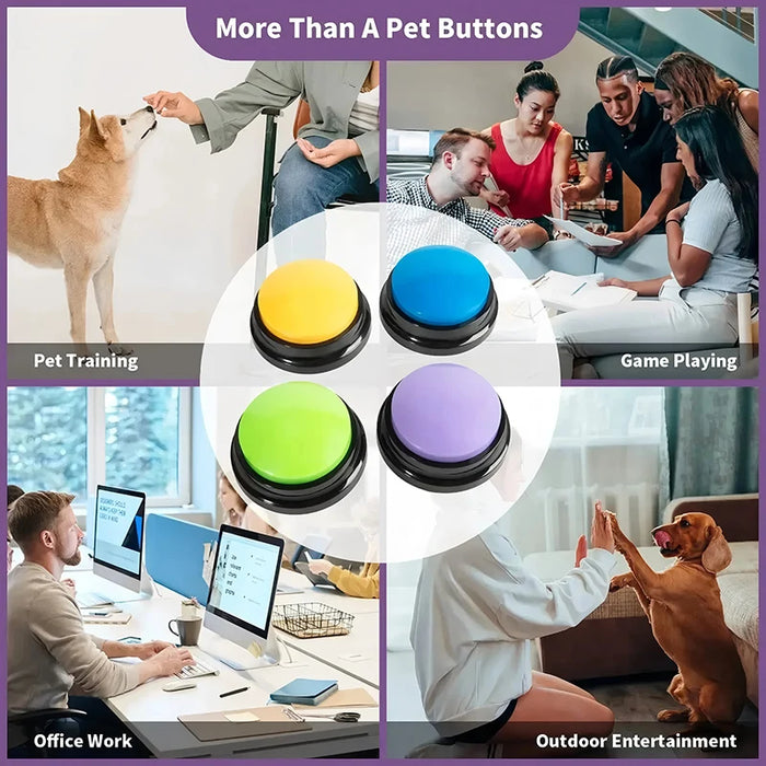 House Pet Training Communication Buzzer Buttons With Playback And 30 Second Voice Recordings On Sale