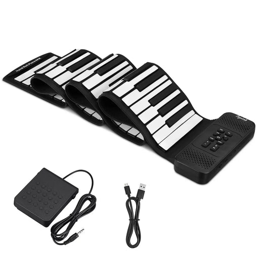 88 Keys Foldable Roll-up Digital Piano With Rechargeable Battery 128 Rhythms And Tones On Sale