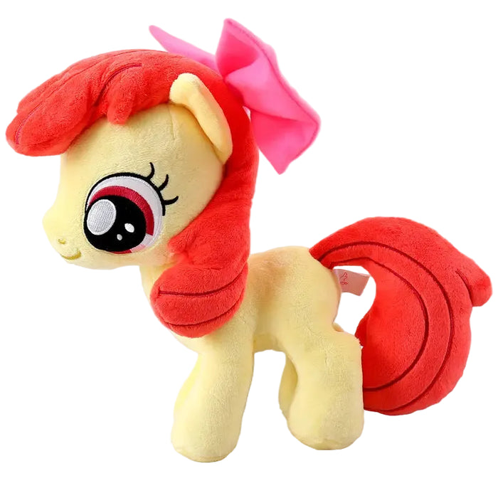 Adorable Red Hair Yellow Little Pony Plush Doll Anime Style Fantasy Character Plush Toy 28-33cm On Sale