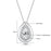 925 Sterling Silver Pear Cut Moissanite Pendant Necklace On Sale