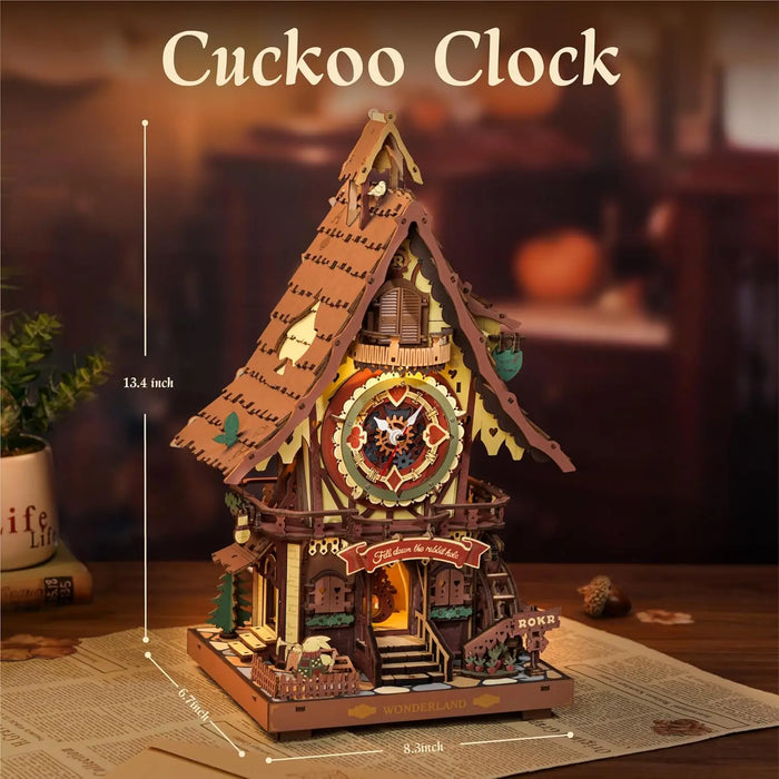 Cuckoo Clock DIY Mechanical 3D Wooden Puzzle Kit On Sale