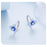 925 Sterling Silver Blue Enamel Butterfly Orchid Hoop Earrings On Sale