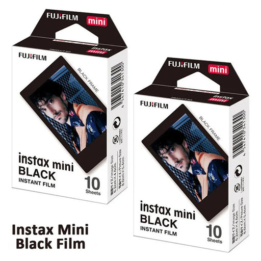 Fujifilm Instant Mini Film Stone Black Frame Compatible With Instax Mini Cameras On Sale