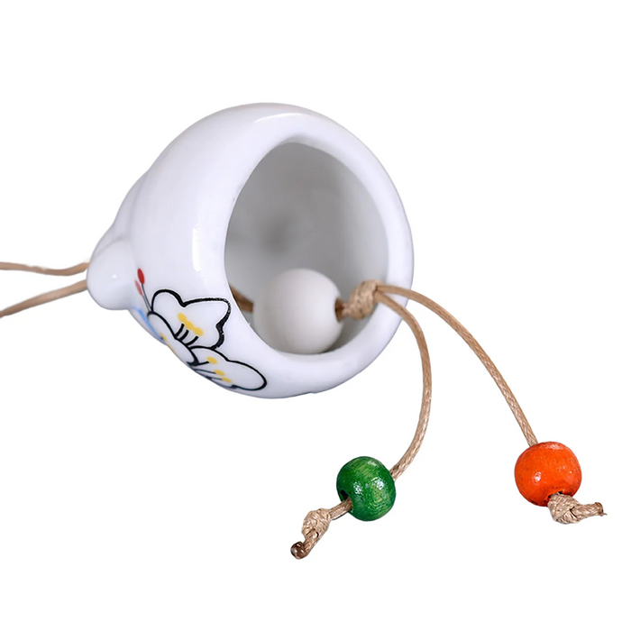 Fortune Cat Hanging Ceramic Wind Chime On Sale