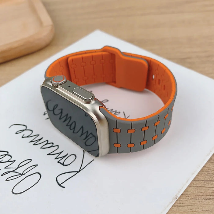 Textured Silicone Sport Watch Band Compatible With Apple Watch 38mm 40mm 41mm 42mm 44mm 45mm 46mm 49mm (Series 3–11, SE & Ultra) On Sale