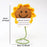 Handmade Positive Message Cute Upbeat Sunflower Crochet Plush Dolls For Desktop And Home Decor On Sale