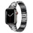 Black Stainless Steel Rhinestone Watch Band Adjustable Folding Clasp For Apple Watch Series On Sale