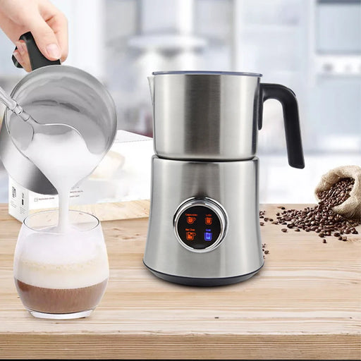 900ML Detachable Stainless Steel Milk Jug Automatic Electric Cafe Milk Frother For Hot or Cold Latte, Coffee, or Chocolate On Sale