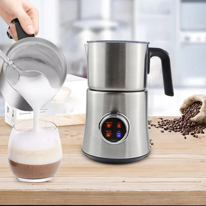 900ML Detachable Stainless Steel Milk Jug Automatic Electric Cafe Milk Frother For Hot or Cold Latte, Coffee, or Chocolate On Sale