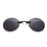 Matrix Morpheus Style Black Round Rimless Clip-On-Nose UV400 Sunglasses On Sale