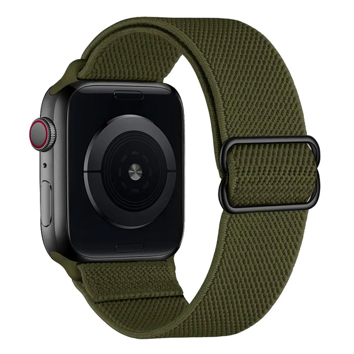 Army Green Scrunchie Watch Strap For Apple Watch Band Series 49mm, 45mm, 44mm, 42mm, 41mm, 40mm, 38mm On Sale